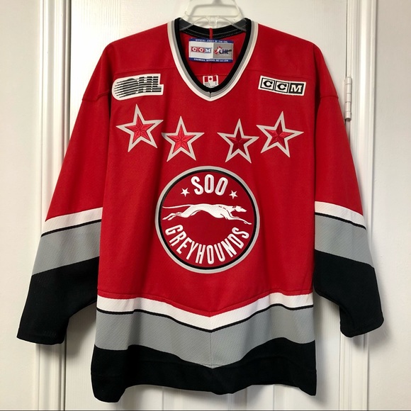 ⛔️SOLD⛔️ CCM SOO GREYHOUNDS CHL JERSEY - Picture 2 of 16